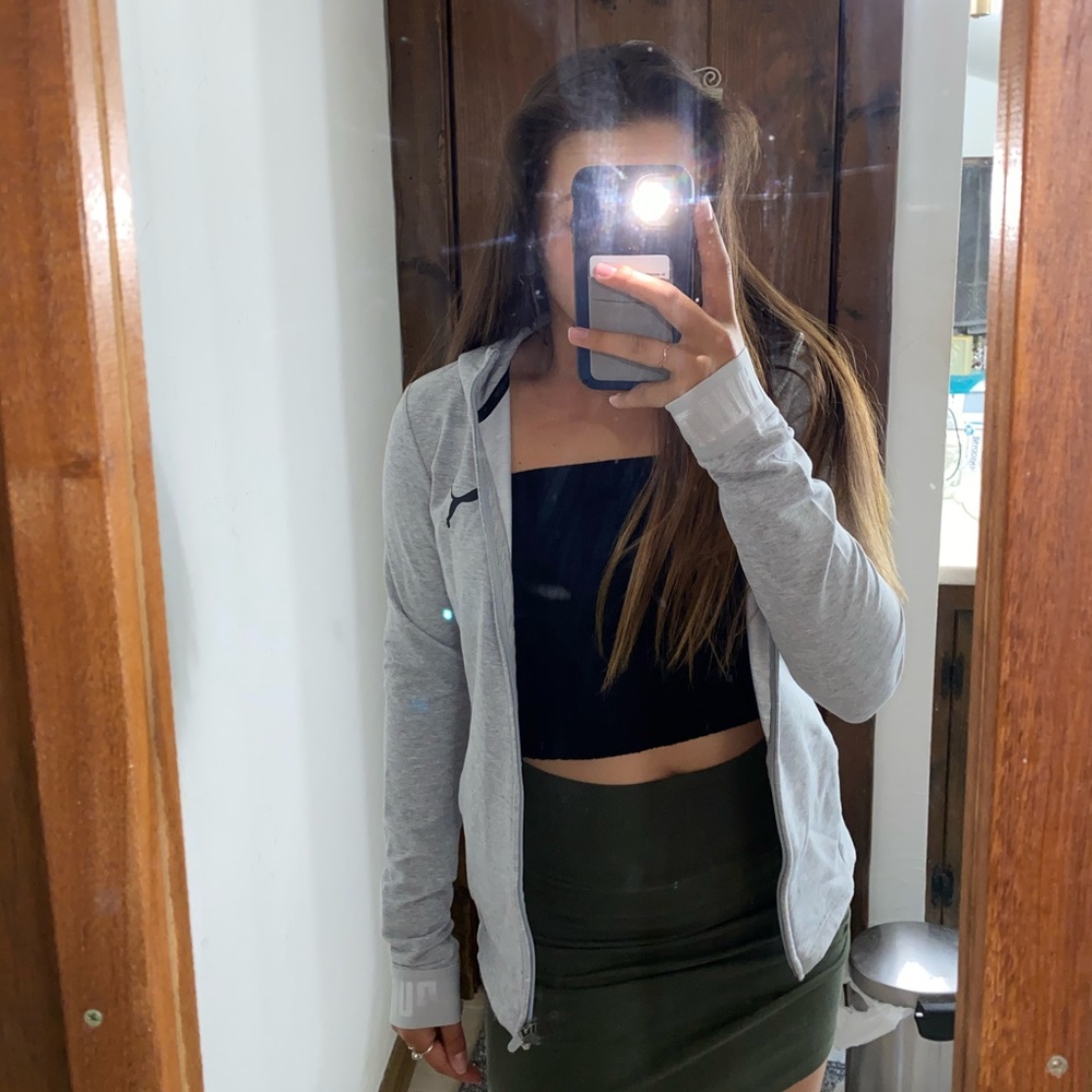 Grey Puma Zip up Jacket